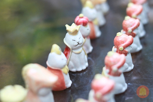 Bộ cờ vua mèo bằng gốm - Nghịch Đất - Clay Play