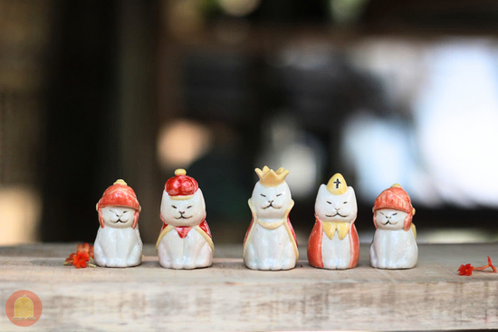 Bộ cờ vua mèo bằng gốm - Nghịch Đất - Clay Play