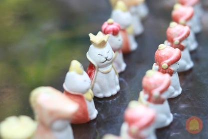 Bộ cờ vua mèo bằng gốm - Nghịch Đất - Clay Play