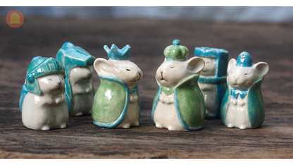 Bộ cờ vua chuột bằng gốm - Nghịch Đất - Clay Play