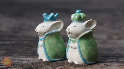 Bộ cờ vua chuột bằng gốm - Nghịch Đất - Clay Play