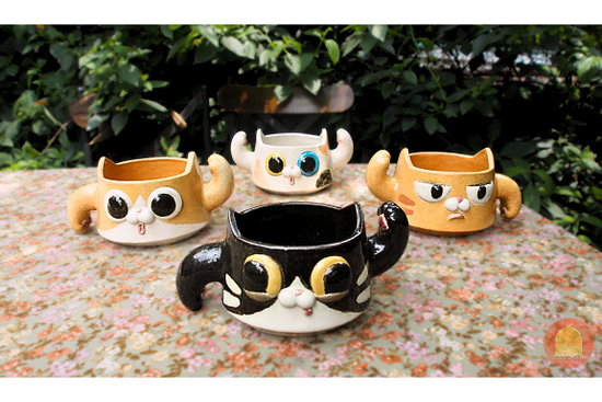 Cốc-Bát Mèo Bốc Cát - Nghịch Đất - Clay Play